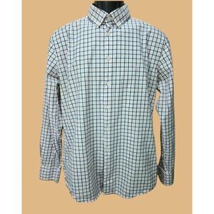 Givenchy Mens Modern Fit Long Sleeve Plaid Shirt Large